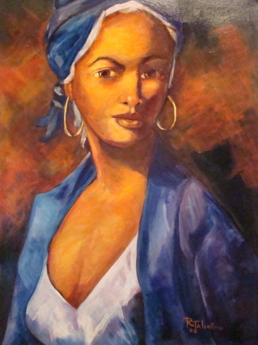 Painting-Enchantress In Blue