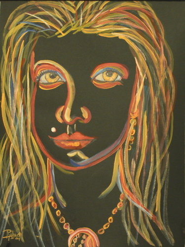 Painting-Acrylic-Annazette's Eyes, 30 minute study