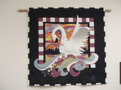 Fiber Art-Swan Quilt