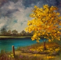 Painting--Oil-LandscapeSpringtime by the Lake (SOLD)
