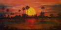 Painting--Oil-LandscapeSafari Sunset