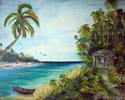 Painting--Oil-SeascapeThe Shack by the Sea