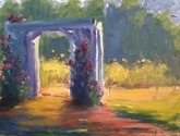Painting--Oil-LandscapeRose Garden Trellis at Cypress Grove Park