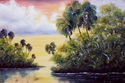 Painting--Oil-LandscapeSerene Sunset