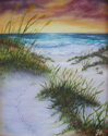 Painting--Oil-SeascapeSandpiper Tracks