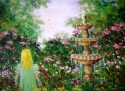 Painting--Oil-ImpressionismKate in the Rose Garden