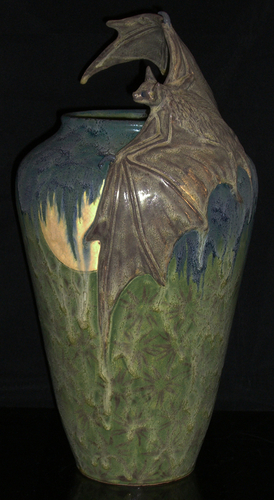 Ceramics-Animals-Bat amphora vase