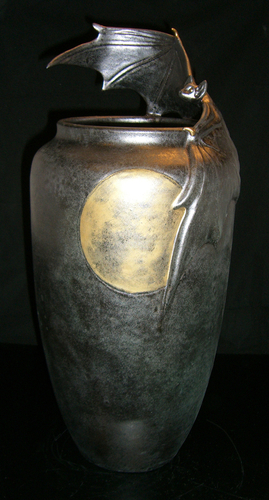 Bronze glazed Bat Vase
