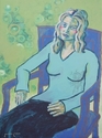Painting--Acrylic-FigurativeBlue Chair