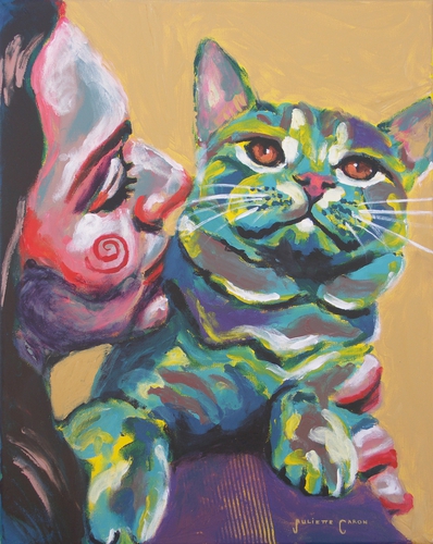 Painting-Animals-Blue Cat