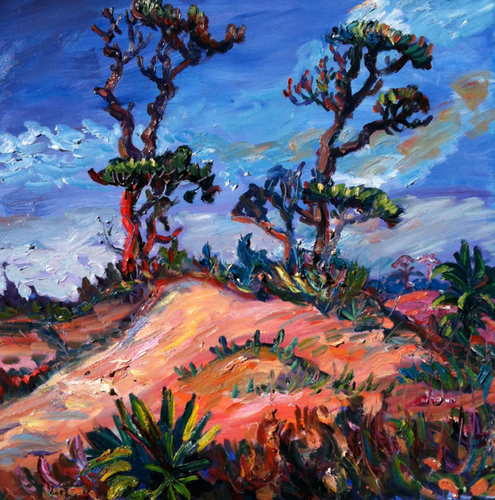 Painting-Grayton Beach Twin Trees