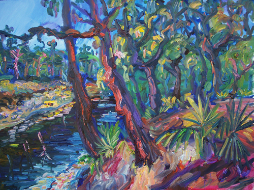 Painting-Landscape-Suwannee Springs, River Bank