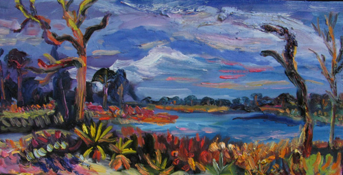 Painting-Expressionist-Western Lake, Grayton Beach