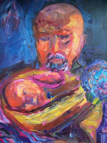 Painting-Expressionist-Jack and (Newborn) Alex