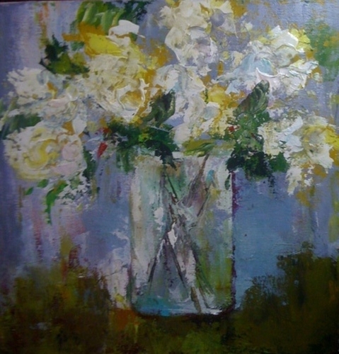 Painting-Flowers of White
