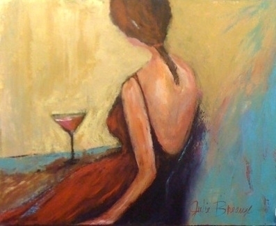 Painting-Figurative-Lady In Red II