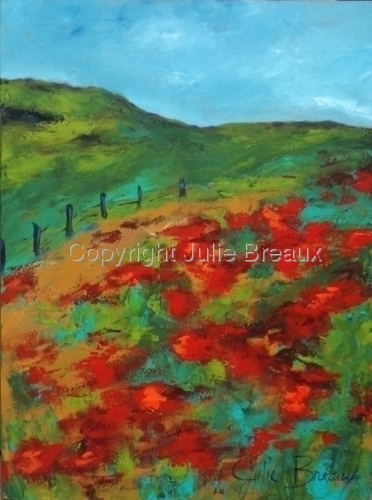 Painting-Landscape-Field of Poppies