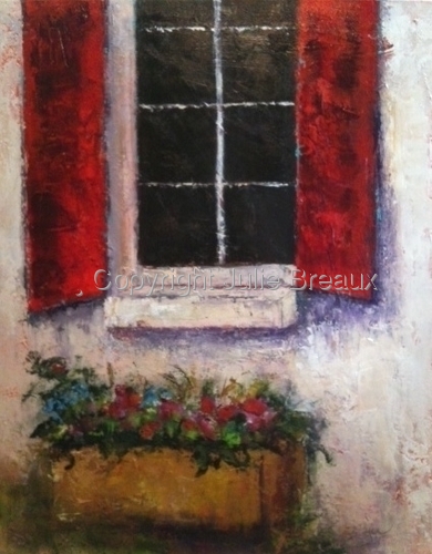Painting-Still Life-Red Shutters