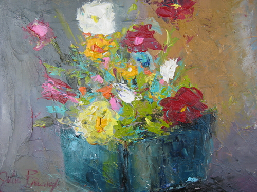 Painting-Floral-A Box of Flowers
