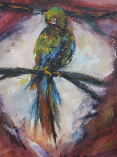 Painting-Still Life-Parrot