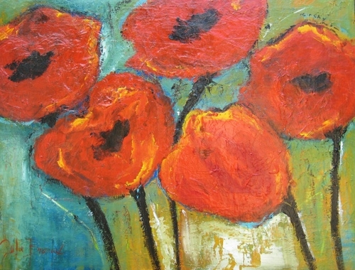Painting-Floral-Dancing Poppies