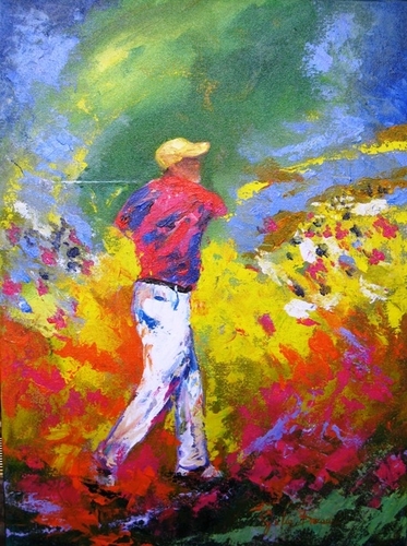 Painting-Figurative-Frank the Golfer