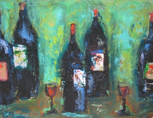 Painting-Still Life-Wine Tasting