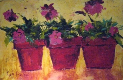 Painting-Three Red Pots