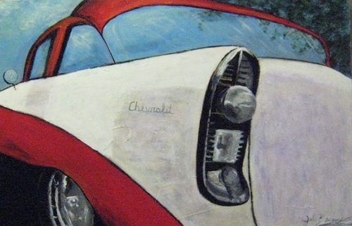 Painting-Still Life-56 Vintage Chevy