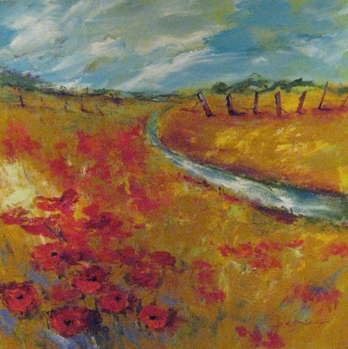Painting-Landscape-Fields of Poppies