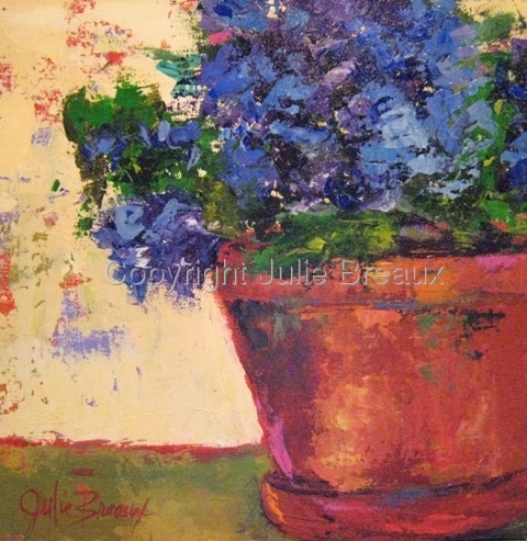 Painting-Floral-Blue Hydrangea