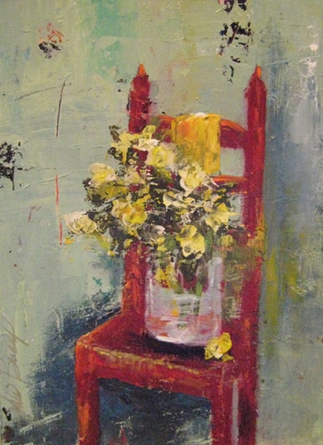 Painting-Still Life-Red Chair