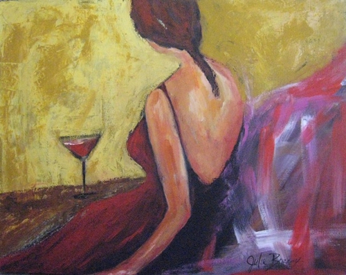 Painting-Figurative-Lady In Red II