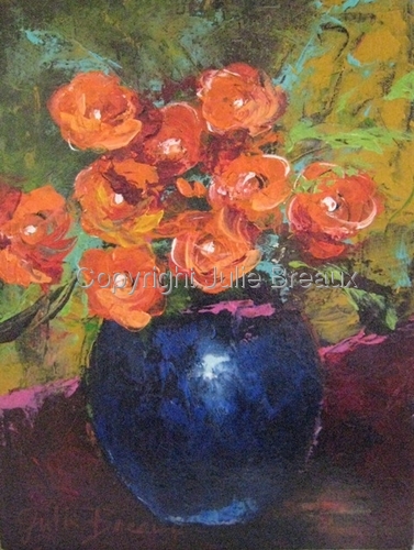 Painting-Floral-Orange Poppies