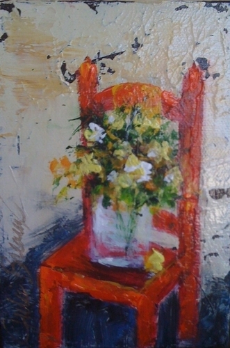 Painting-Still Life-Little Red Chair