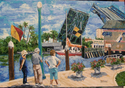 Watching the Red Boat at the Atlantic Avenue Bridge