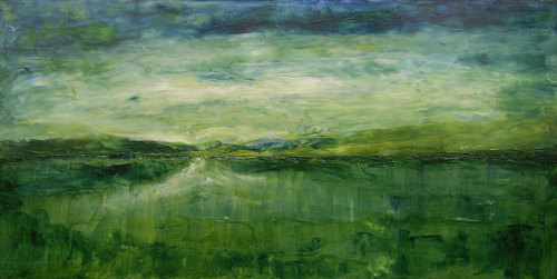 Painting-Landscape-Spring Flows Green