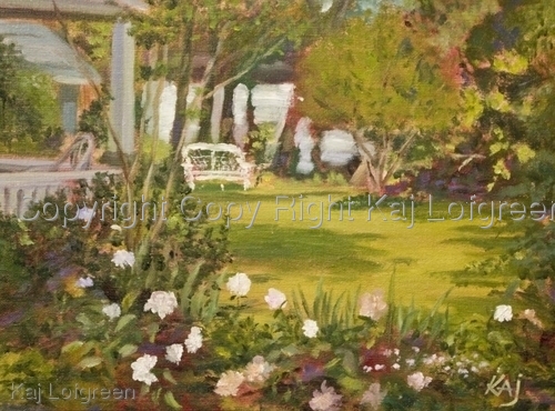 Painting-Floral-Lawn at Miss Nell's B&B