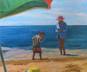 Painting--Oil-FigurativeCollecting Seashells