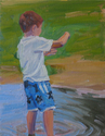 Painting--Oil-FigurativeWading In the Water
