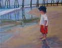 Painting--Oil-FigurativeRed Swim Trunks