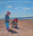 Painting--Oil-FigurativePlaying In the Sand