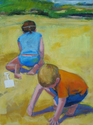 Painting--Oil-FigurativeBeach Scene
