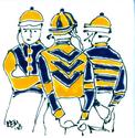 Complementary Jocks in blue and gold