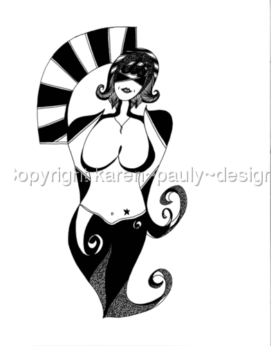 Drawing-Ink-Graceful and Demure