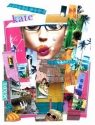 Kathleen Lemen - Mixed Media katie Lemen, Collage, Fun, tropical, bright colors, self portrait - Mixed Media