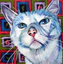 cat painting, pet portrait, cat paintings - Animals Painting