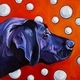 Painting--Oil-AnimalsBlack Lab and Bubbles