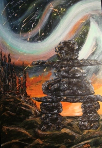 Painting-Impressionism-Inukshuk