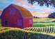 Painting--Acrylic-LandscapeSome Corn,  A Barn, Sunset
